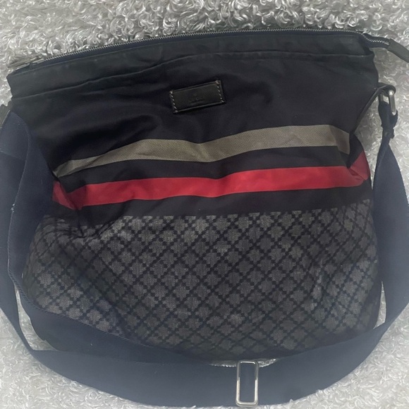 Gucci Web Messenger Bag Diamanté Nylon Bag - Picture 1 of 16